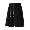1 Men's Gray Textured Casual Shorts with Drawstring Waist