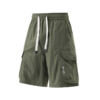 png (1) Men's Purple Cargo Shorts with Elastic Drawstring Waist