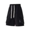png (3) Men's Purple Cargo Shorts with Elastic Drawstring Waist