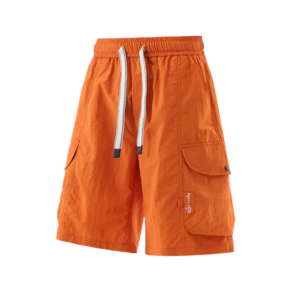 png (4) Men's Purple Cargo Shorts with Elastic Drawstring Waist