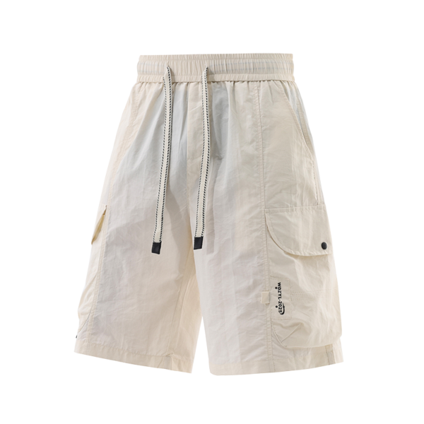 png (6) Men's Purple Cargo Shorts with Elastic Drawstring Waist