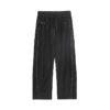 白底图 Men's Navy Blue Cargo Wide-Leg Pants with Contrast Stitching