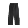 透明图 Men's Navy Blue Cargo Wide-Leg Pants with Contrast Stitching