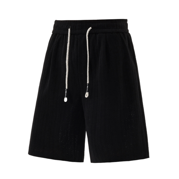 3 Men's Corduroy Casual Shorts with Drawstring Waist